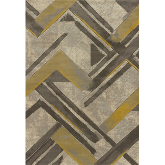 United Weavers Charlize Haleyon Geometric Grey Woven Polypropylene Area Rug or Runner