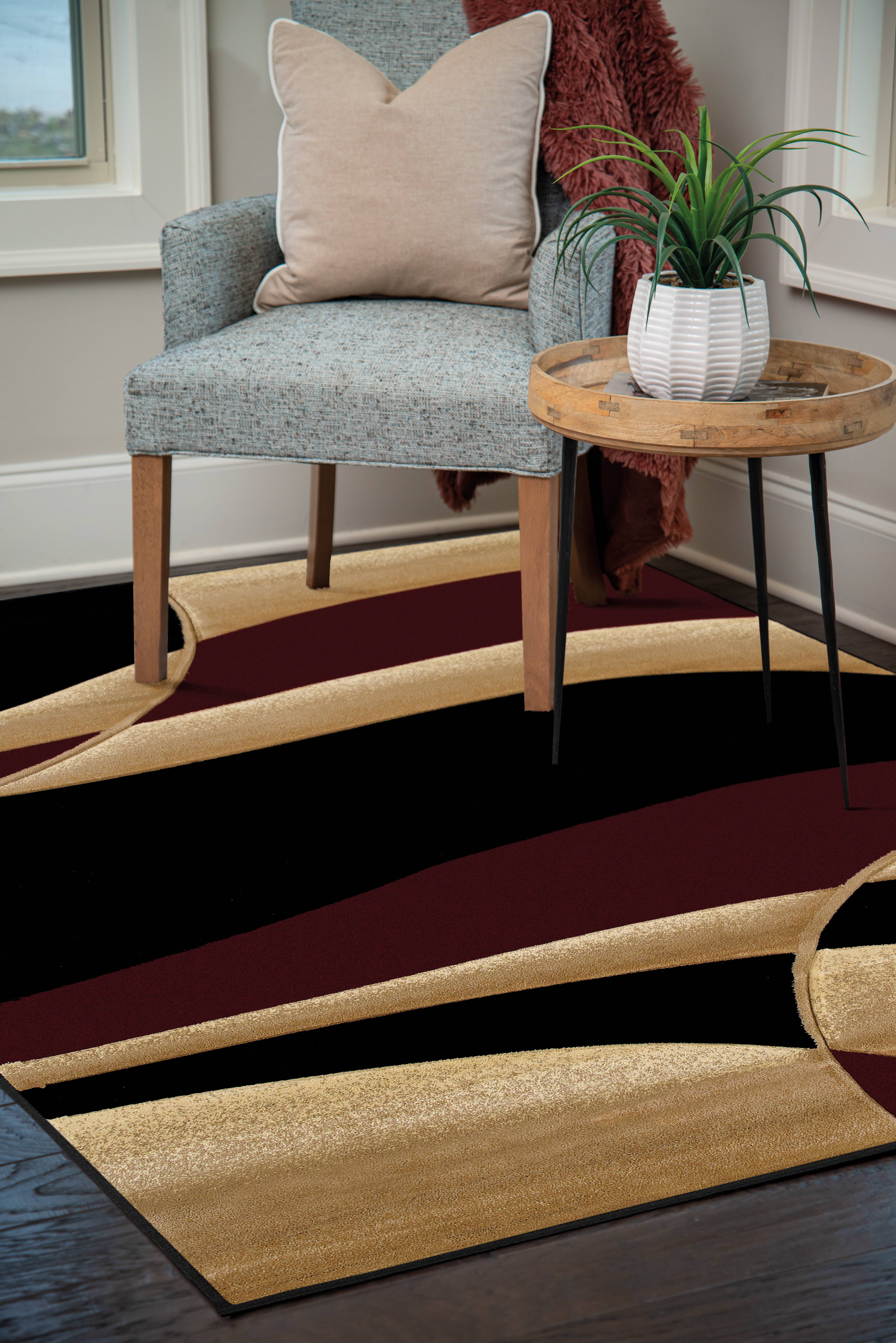 United Weavers Charlize Irmak Geometric Burgundy Woven Polypropylene Area Rug or Runner
