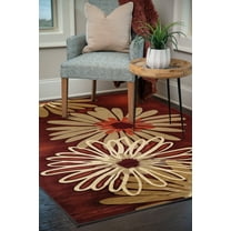 United Weavers Charlize Nevaeh Floral Terracotta Woven Polypropylene Area Rug or Runner