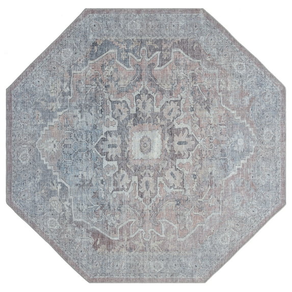 United Weavers Charm Bloom Transitional Medallion Octagon Area Rug, Multicolor, 7'10" x 7'10"