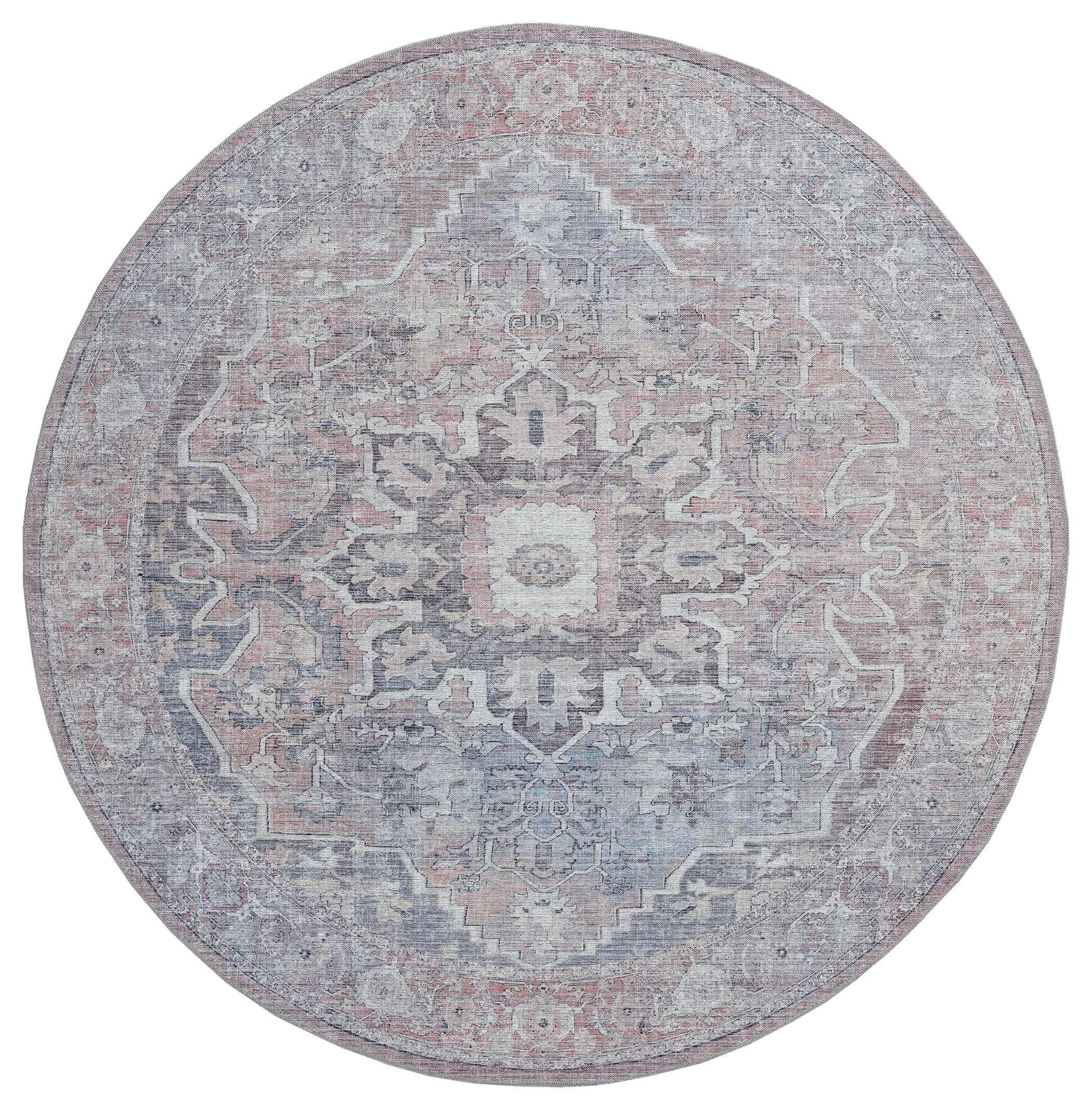 United Weavers Charm Bloom Transitional Medallion Round Area Rug, Multicolor, 7'11" x 7'11"