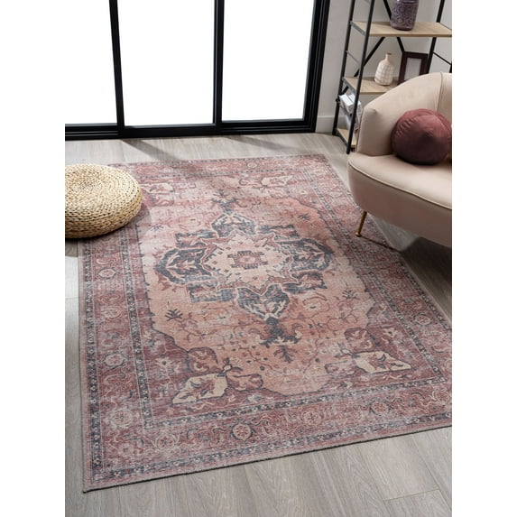 United Weavers Charm Grace Transitional Medallion Area Rug, Red, 10'6" x 13'2"
