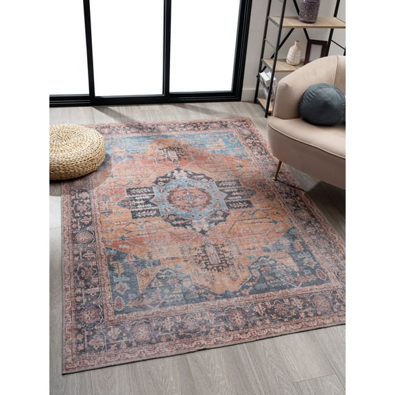 United Weavers Charm Holy Transitional Medallion Accent Rug, Terracotta, 1'10" x 3'