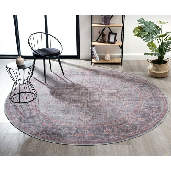 United Weavers Charm Infinite Transitional Medallion Round Area Rug, Blue, 7'11" x 7'11"