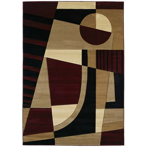 United Weavers Contours Area Rug 510-20734 Urban Angles Burgundy 2' 7" x 4' 2" Rectangle