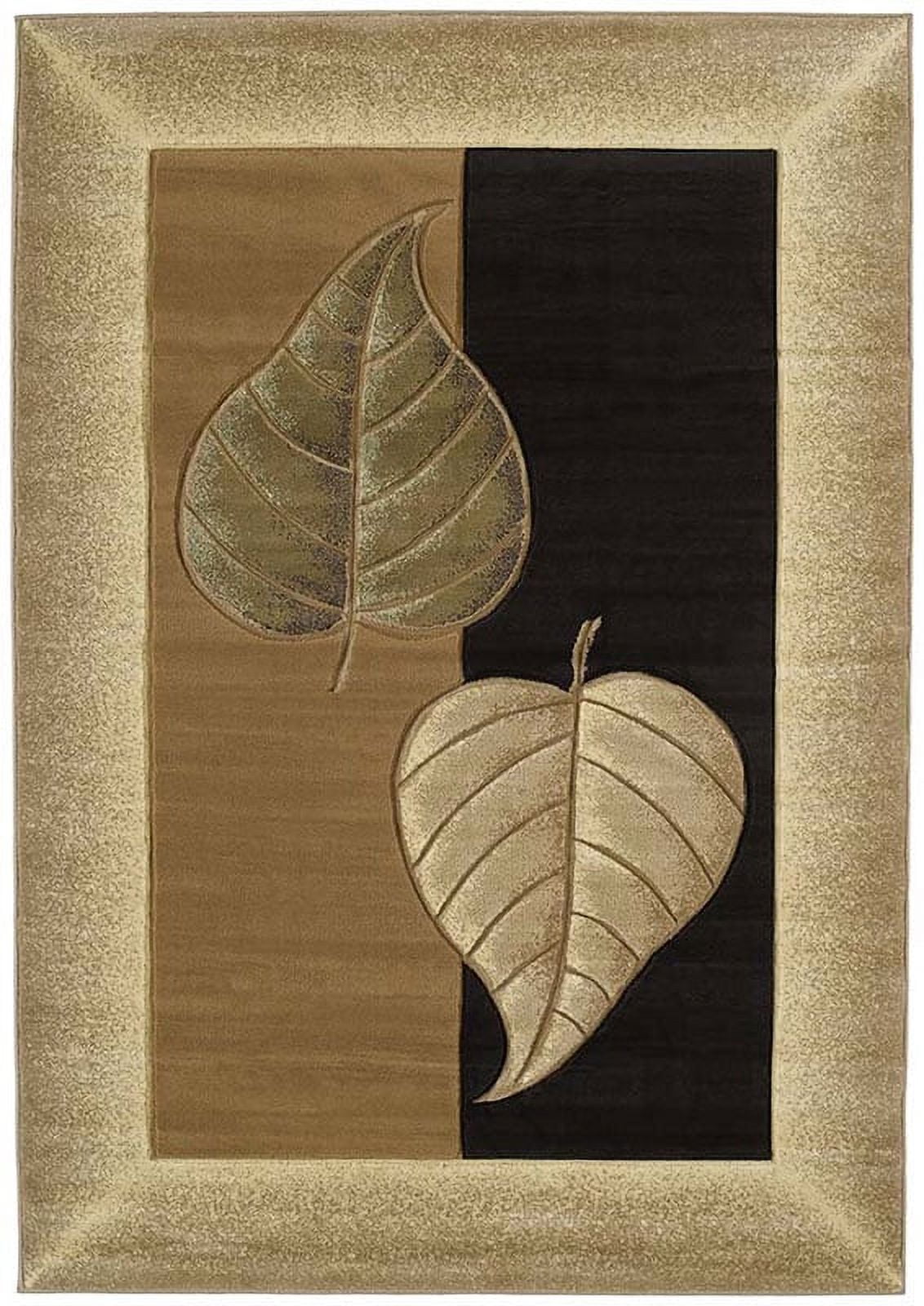 United Weavers Contours Area Rug 510-21851 Basil Chocolate Leaves ...