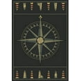 thumbnail image 1 of United Weavers Contours Compass Rose Smoke Blue Accent Rug 2'7" x 4'2", 1 of 1