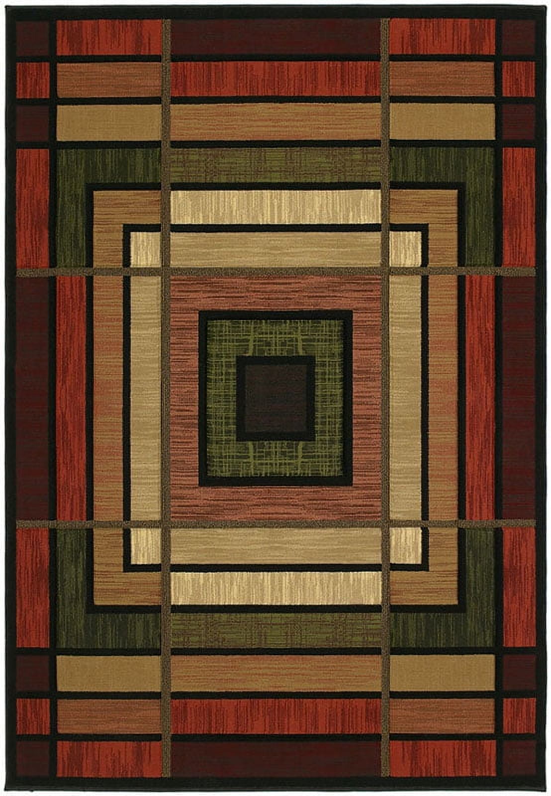 United Weavers Contours Area Rug 51025029 Ambience Terracotta Panels