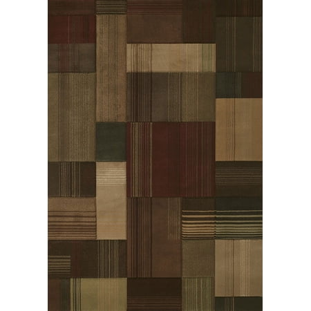 United Weavers Contours Area Rug 510-26659 Transition Toffee Panels Blocks 7' 10" x 10' 6" Rectangle