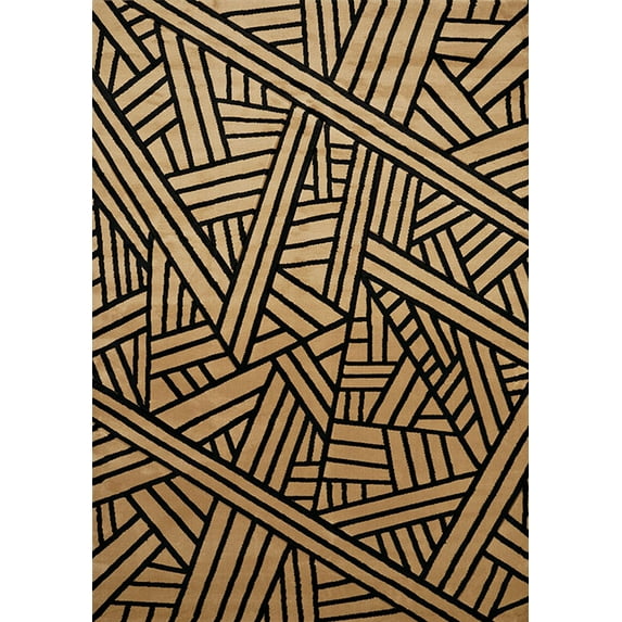 United Weavers Contours Area Rug 702 34026 Realm Beige Lines Angled