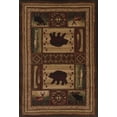 thumbnail image 1 of United Weavers Contours Lodge Area Rug 511-28059 Bear Wilderness Toffee Bears Canoe, 1 of 4
