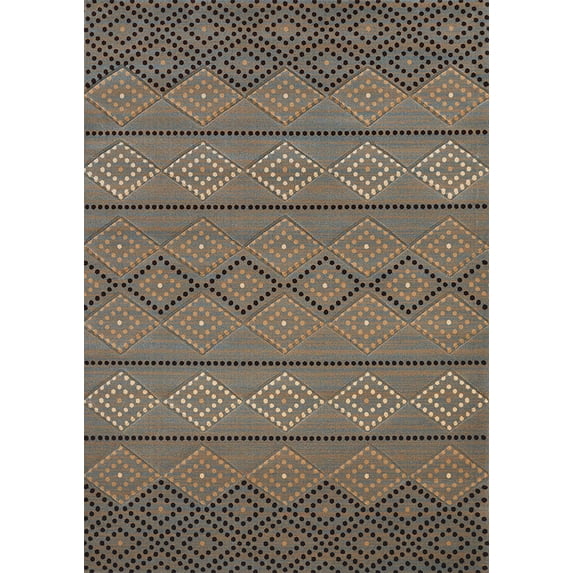 United Weavers Contours Lodge Area Rug 511-29960 Sedona Diamond Blue 7' 10" x 10' 6" Rectangle