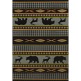 thumbnail image 1 of United Weavers Contours Lodge Area Rug 511-31360 Manitou Blue Crosses Diamonds 1' 10" x 3' Rectangle, 1 of 5