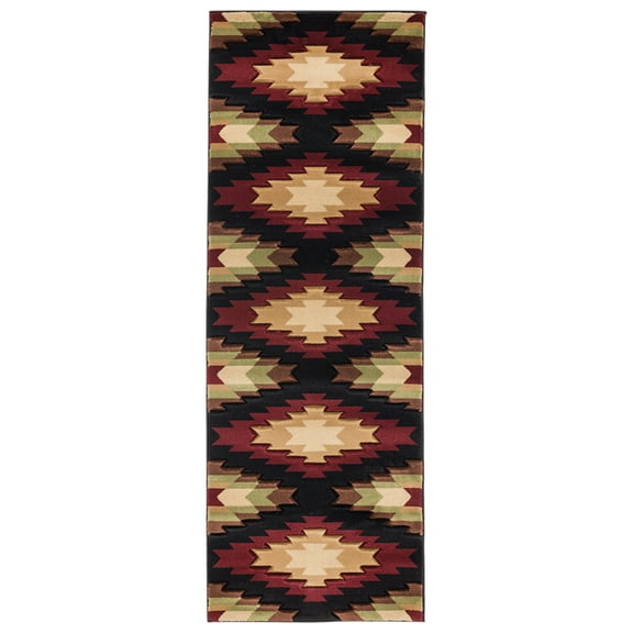 United Weavers Cottage Area Rug 2055 41175 Multi Angled Jagged 2' 7" x 7' 4" Rectangle