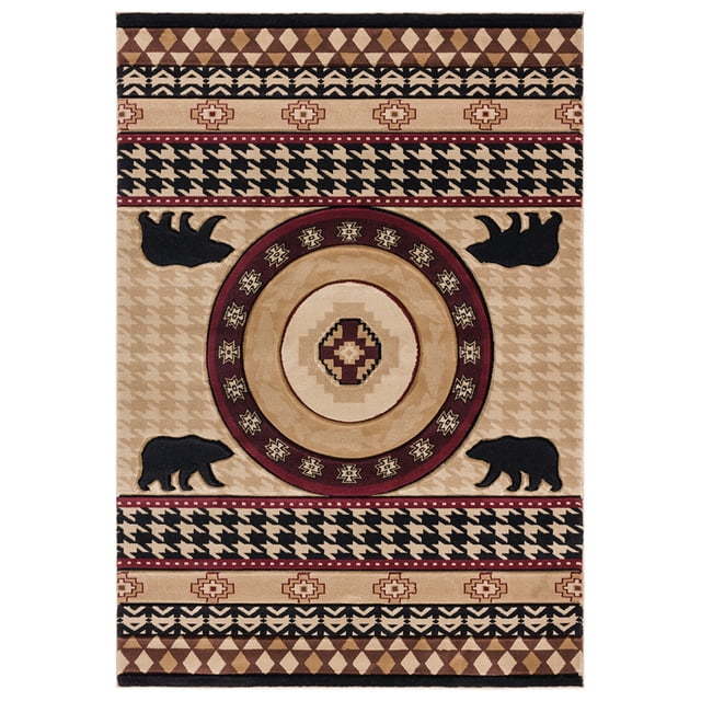 United Weavers Cottage Area Rug 2055 41626 Haven Beige Rings Bears 1' 10" x 2' 8" Rectangle