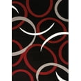 thumbnail image 1 of United Weavers Cristall Area Rug 580-10672 Remsen Grey Circles Curls 5' 3" x 7' 2" Rectangle, 1 of 5
