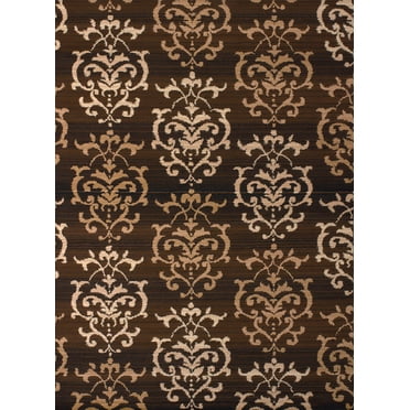 United Weavers Dallas Area Rug 851-10750 Countess Brown Curves Stripes 2' 3" x 7' 2" Rectangle