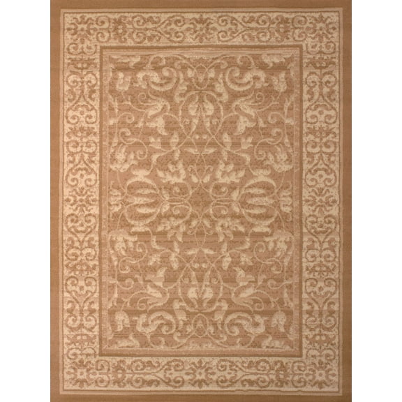 United Weavers Dallas Area Rug 851-10626 Baroness Beige Vines Petals 2' 3" x 7' 2" Rectangle