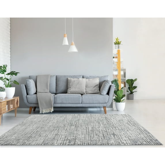 United Weavers Dawson Ripley Modern Abstract Runner Rug, Grey, 2'7" x 7'4"