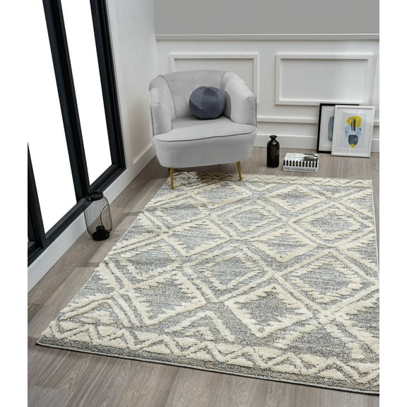 United Weavers Decorah Madison Modern Geometric Accent Rug, Grey, 1'10" x 3'