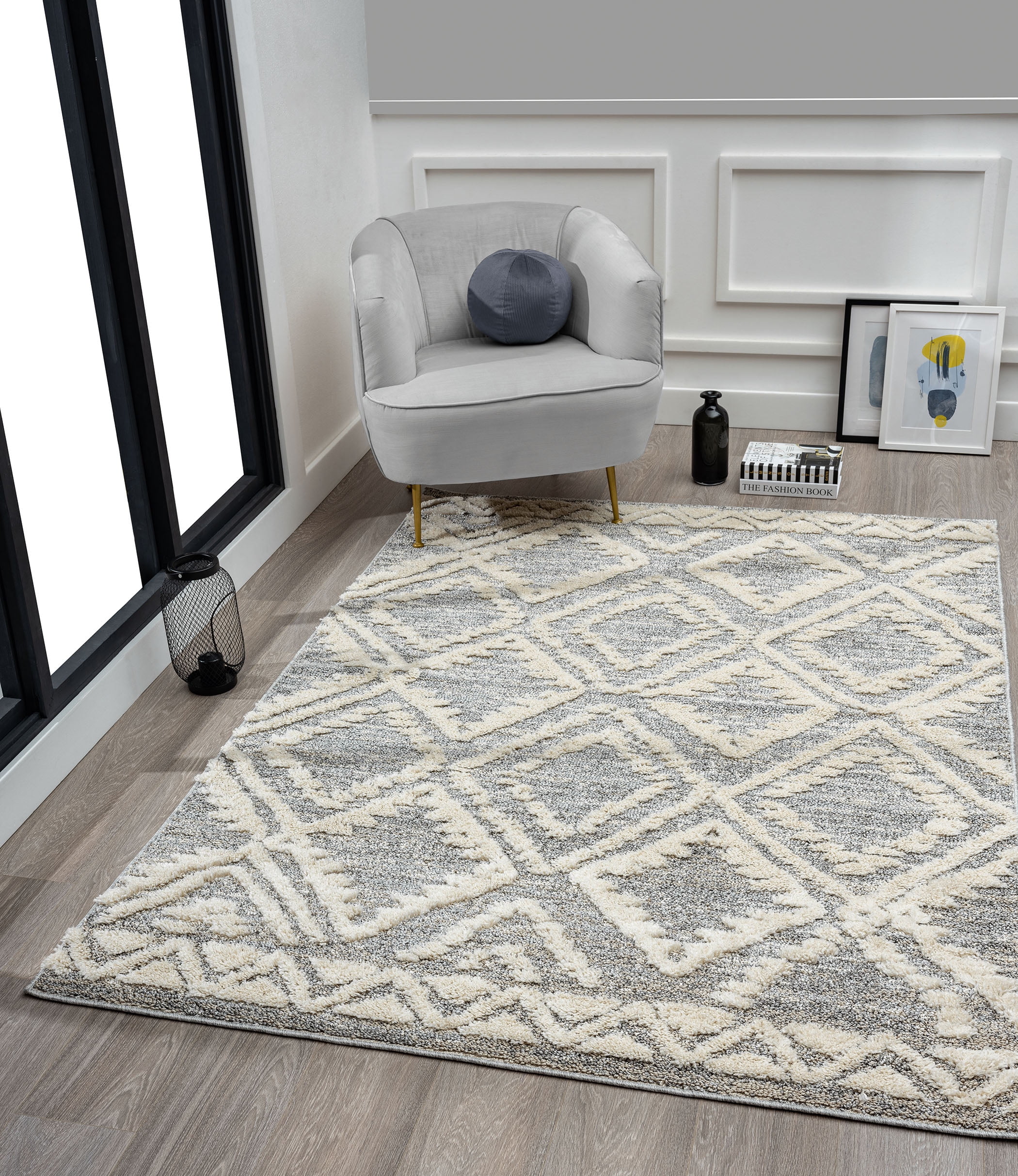 United Weavers Decorah Madison Modern Geometric Area Rug, Grey, 12'6" x 15'