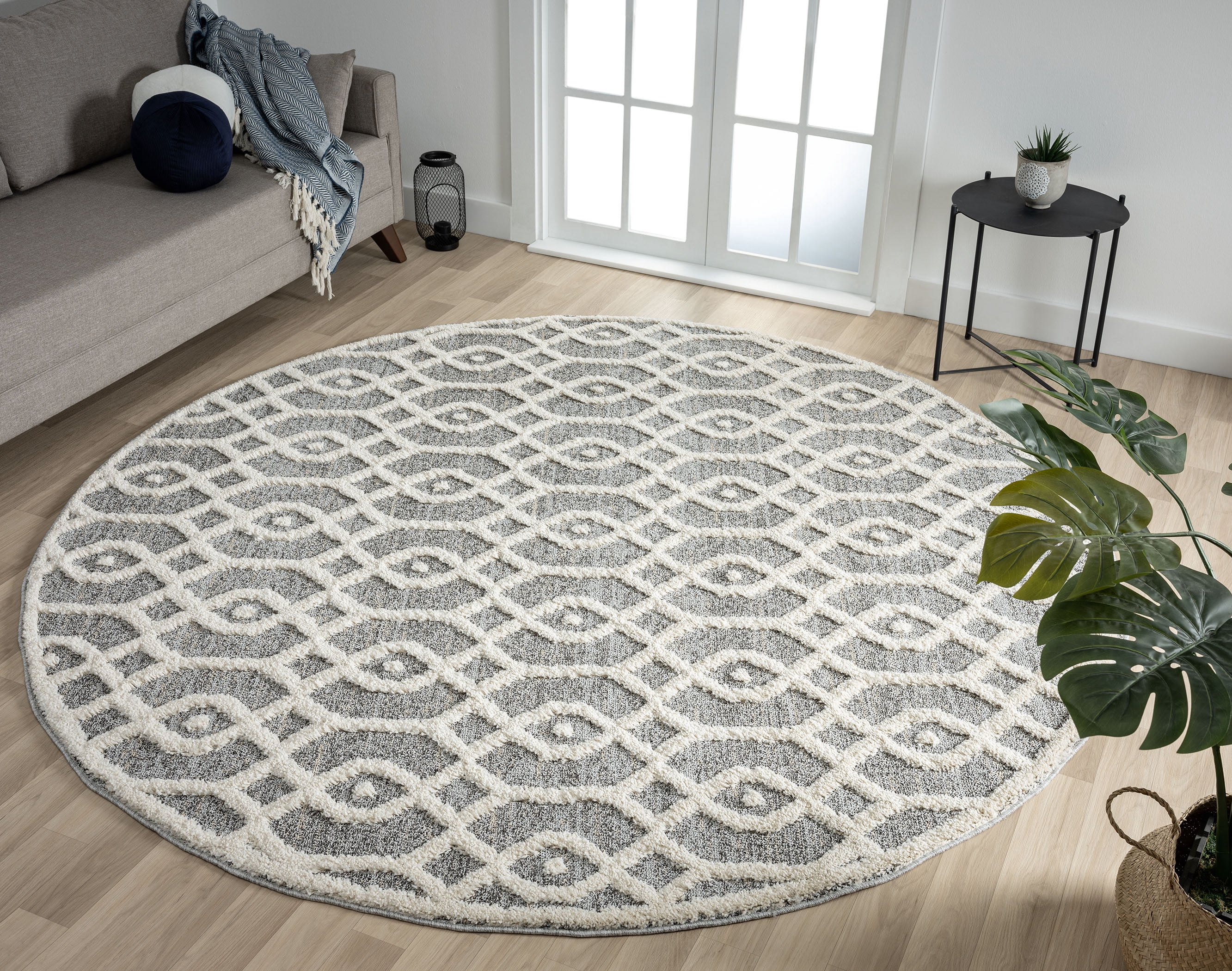 United Weavers Decorah Marfa Modern Geometric Area Rug, Cream, 7'11" x 7'11"