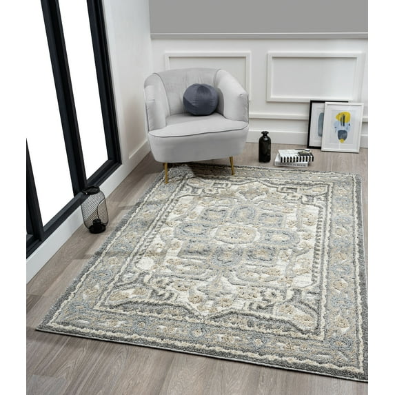 United Weavers Decorah Meredith Oriental Border Runner Rug, Beige, 2'7" x 7'2"