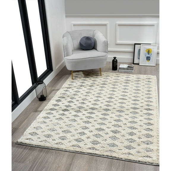 United Weavers Decorah Stowe Modern Geometric Accent Rug, Cream, 1'10" x 3'