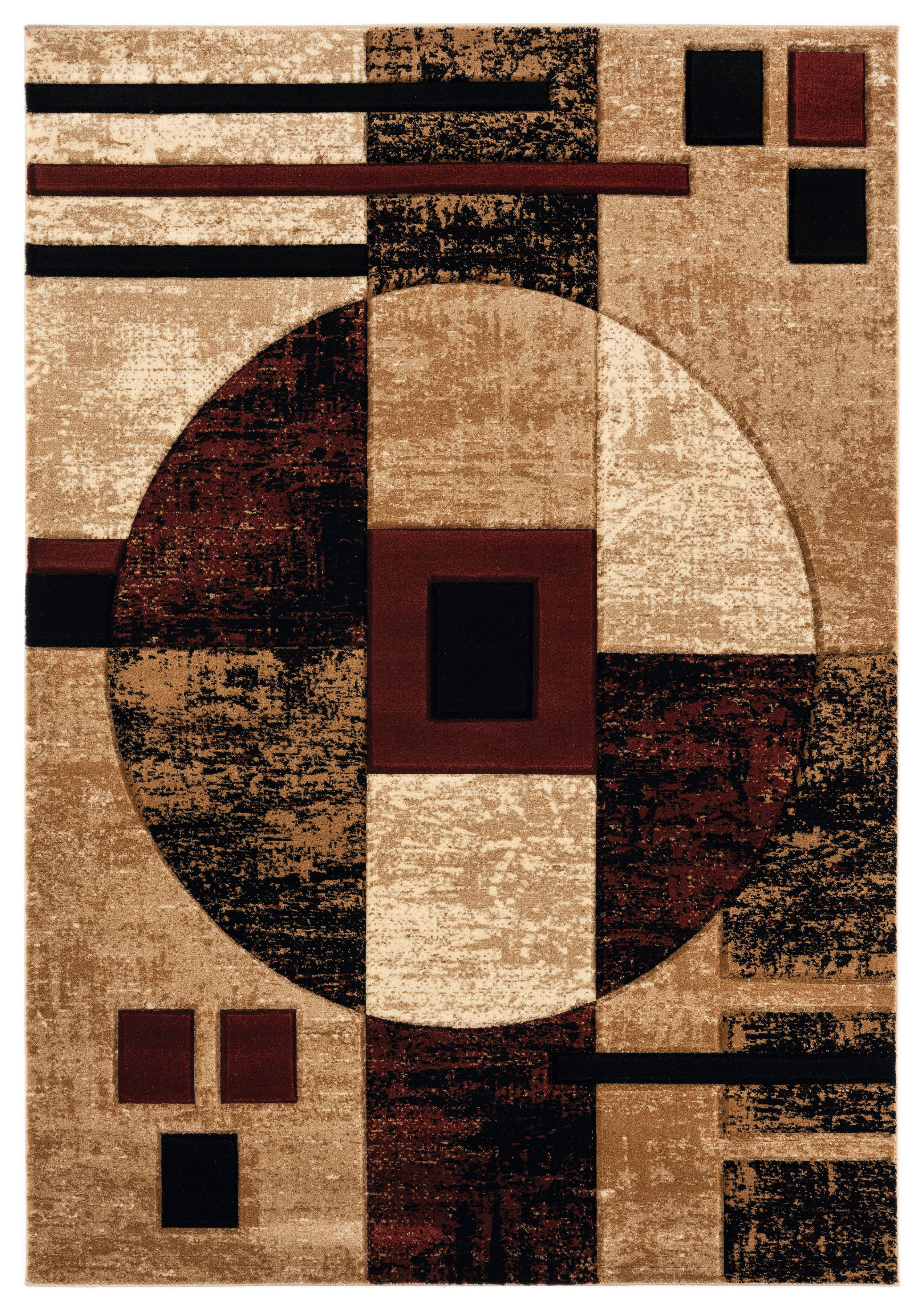 United Weavers Drachma Attica Modern Abstract Area Rug, Burgundy, 5'3" x 7'6"