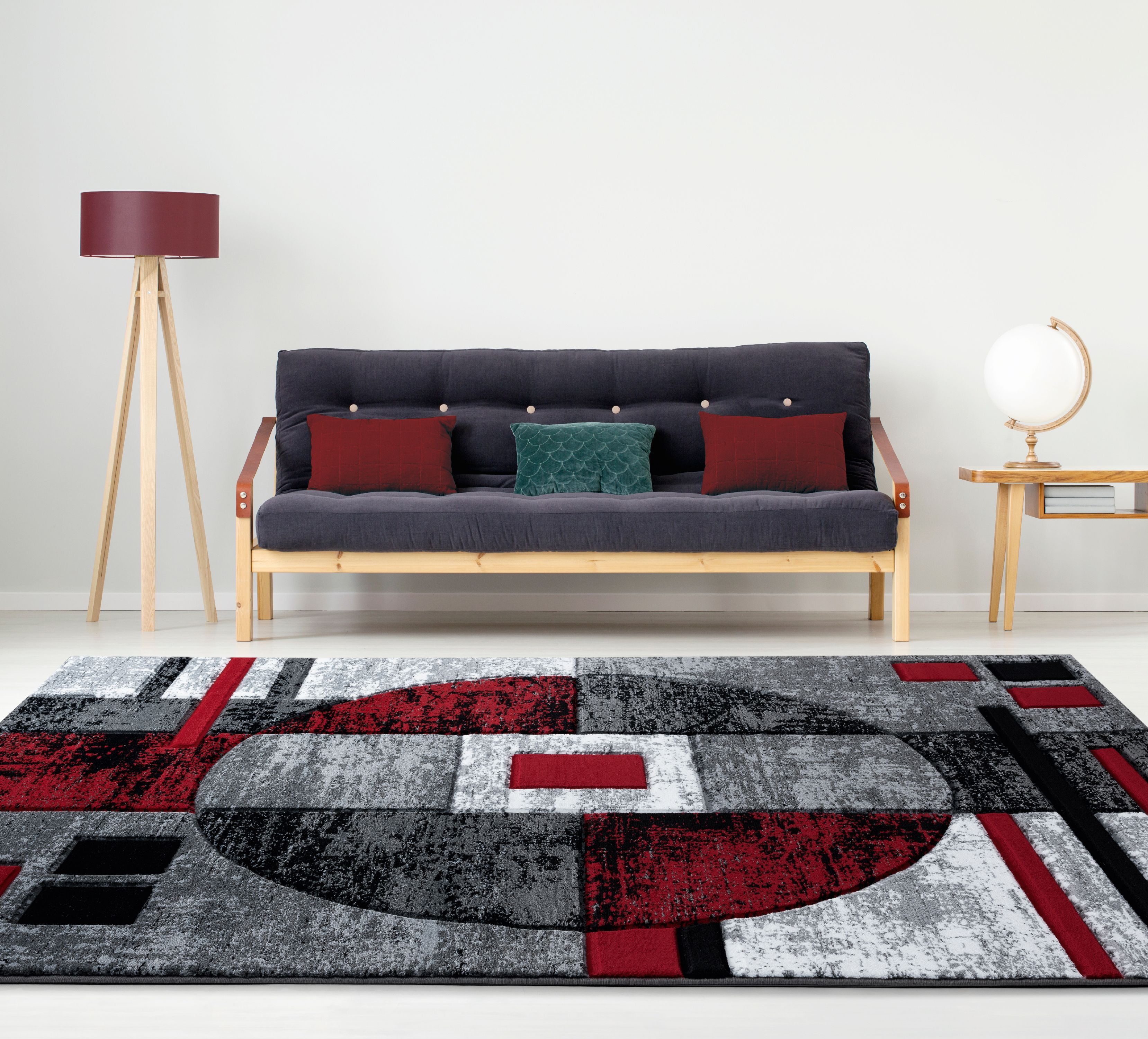 United Weavers Drachma Attica Modern Abstract Area Rug, Red, 5'3" x 7'6"