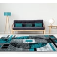thumbnail image 1 of United Weavers Drachma Attica Modern Abstract Area Rug, Turquoise, 5'3" x 7'6", 1 of 5
