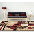 thumbnail image 1 of United Weavers Drachma Attica Modern Abstract Runner Rug, Burgundy, 2'7" x 7'4", 1 of 6