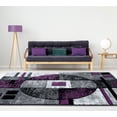 thumbnail image 1 of United Weavers Drachma Attica Modern Abstract Runner Rug, Plum, 2'7" x 7'4", 1 of 5