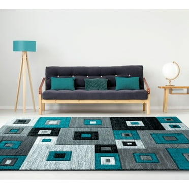 United Weavers Drachma Benson Modern Geometric Accent Rug, Turquoise, 1'10" x 2'8"