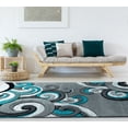thumbnail image 1 of United Weavers Drachma Dahlia Modern Paisley Area Rug, Turquoise, 7'10" x 7'10", 1 of 5