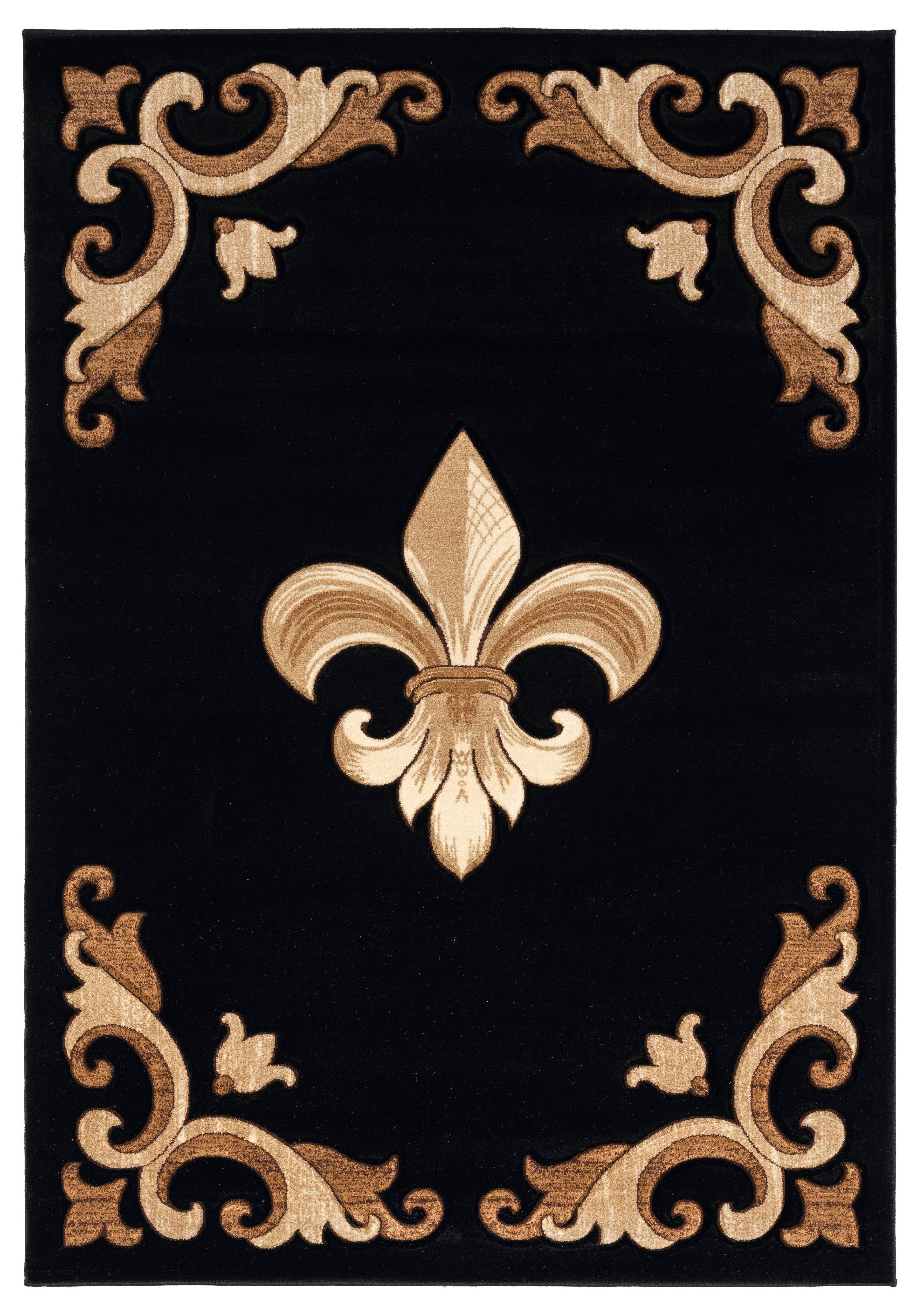United Weavers Drachma Diana Traditional Medallion Accent Rug, Black, 2'7" x 4'2"