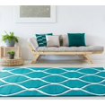thumbnail image 1 of United Weavers Drachma Freya Modern Trellis Accent Rug, Turquoise, 2'7" x 4'2", 1 of 5