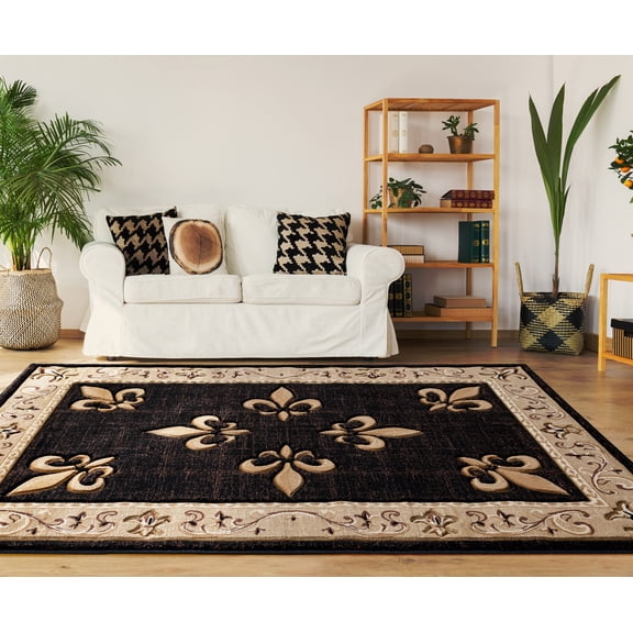 United Weavers Drachma Lafitte Transitional Border Area Rug, Beige, 7'10" x 7'10"
