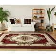 thumbnail image 1 of United Weavers Drachma Patras Traditional Medallion Area Rug, Burgundy, 5'3" x 7'6", 1 of 5