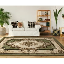 United Weavers Drachma Patras Traditional Medallion Area Rug, Green, 5'3" x 7'6"
