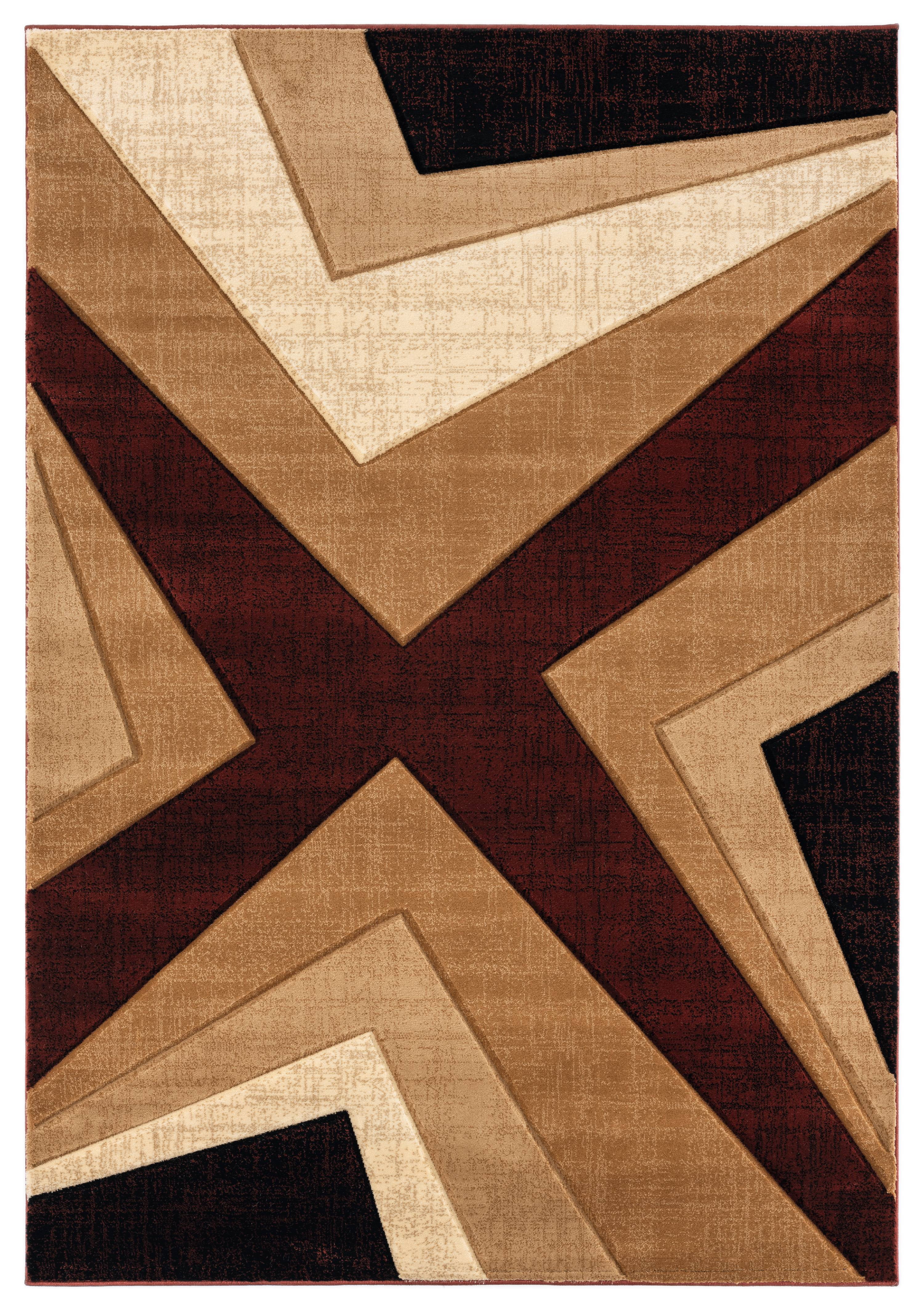 United Weavers Drachma Rimini Modern Abstract Accent Rug, Burgundy, 2'7" x 4'2"
