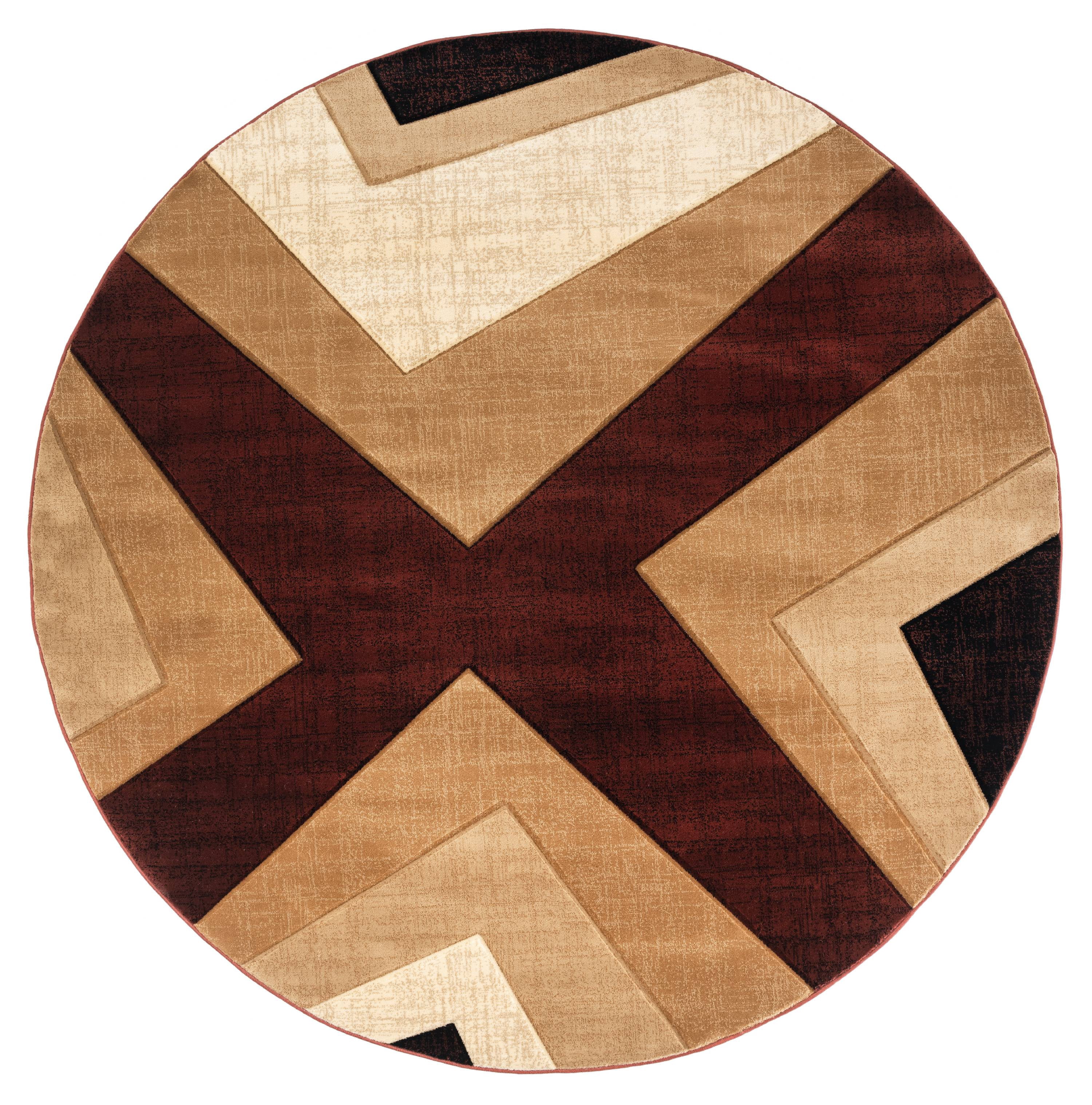 United Weavers Drachma Rimini Modern Abstract Area Rug, Burgundy, 7'10" x 7'10"