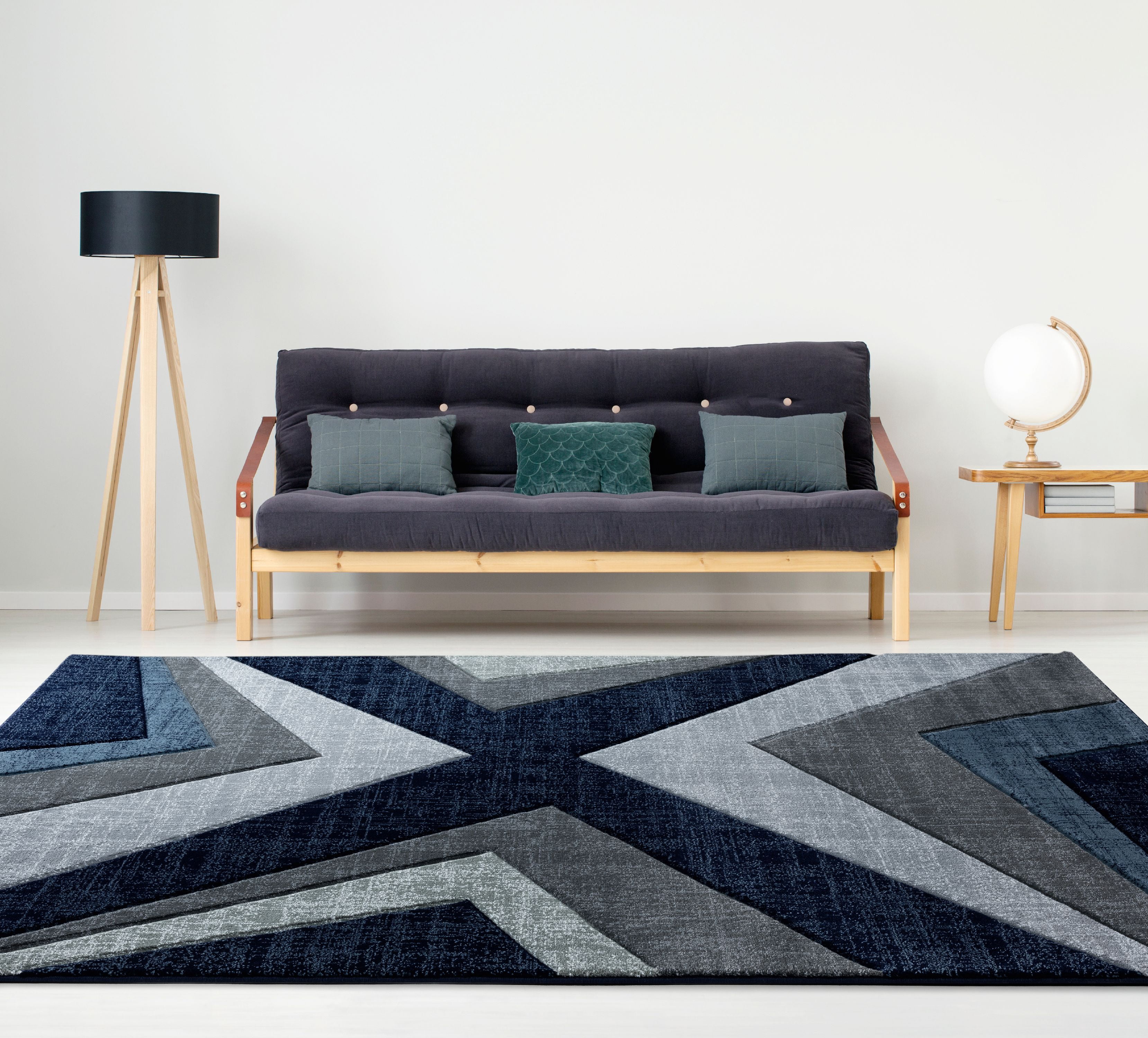 United Weavers Drachma Rimini Modern Abstract Area Rug, Navy, 7'10" x 7'10"