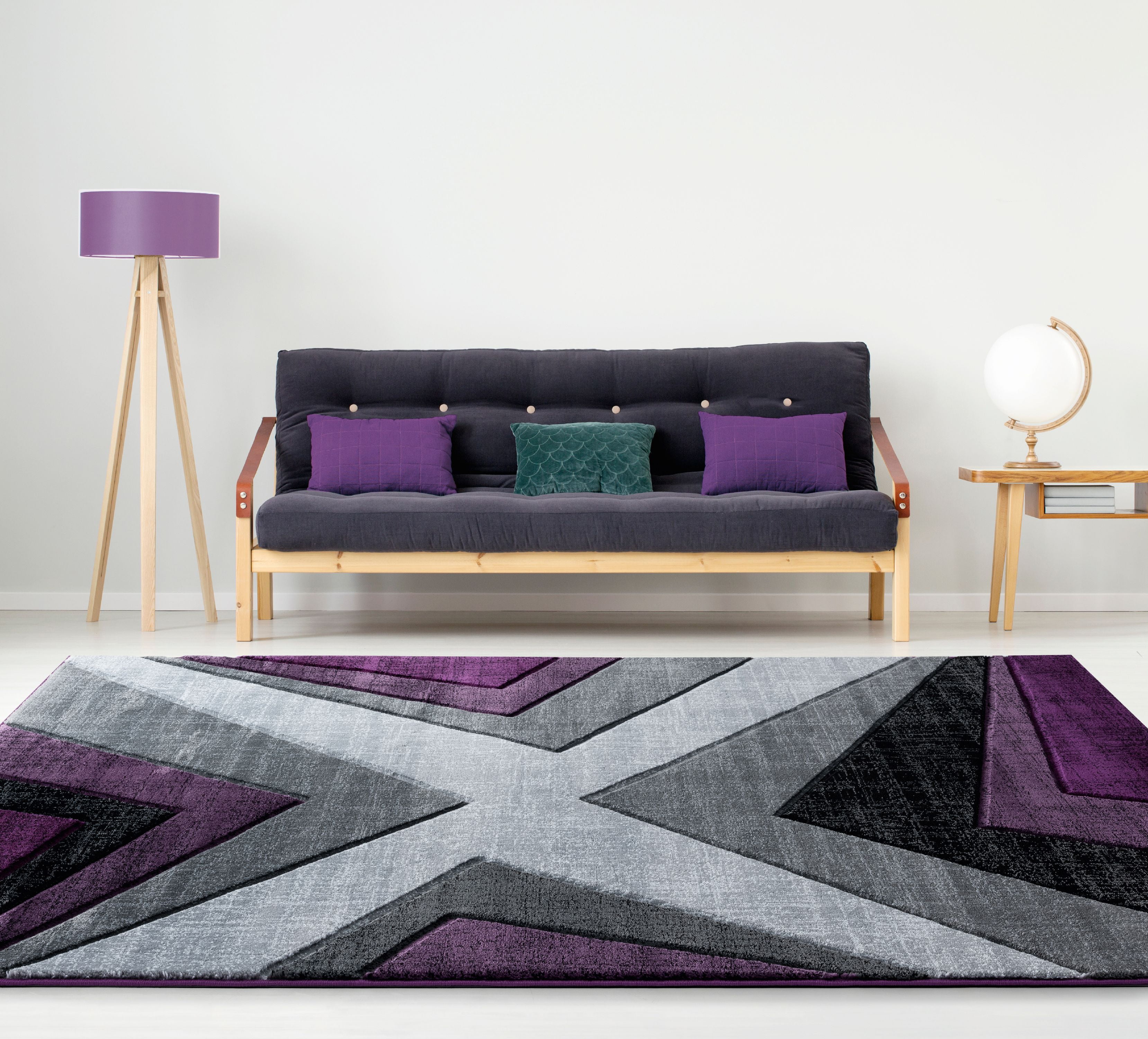 United Weavers Drachma Rimini Modern Abstract Area Rug, Plum, 7'10" x 7'10"