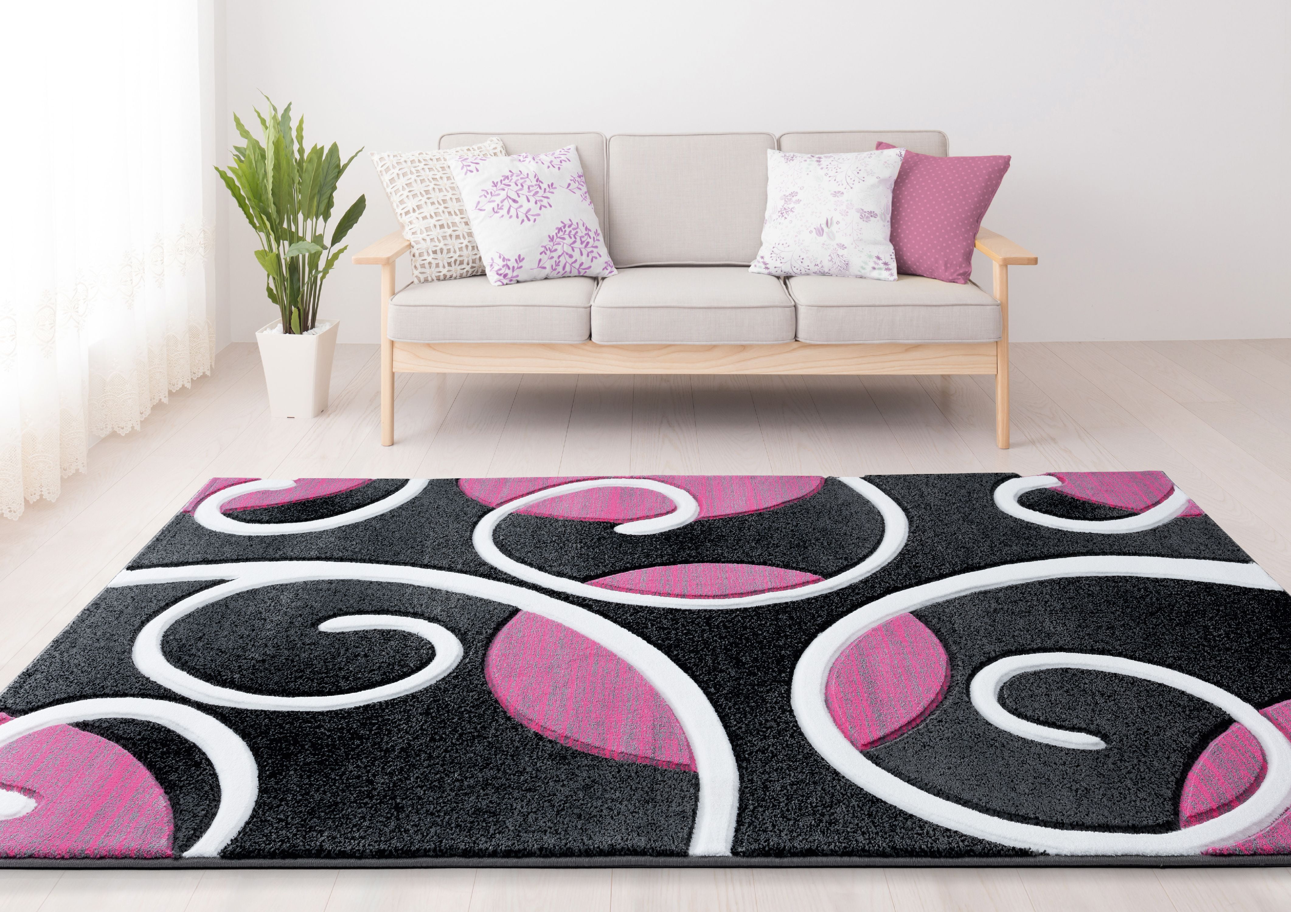 United Weavers Drachma Salona Contemporary Paisley Accent Rug, Pink, 1'10" x 2'8"
