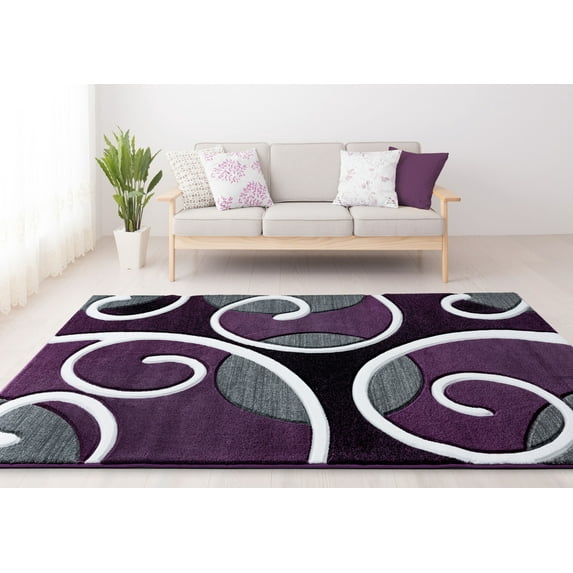 United Weavers Drachma Salona Contemporary Paisley Accent Rug, Plum, 2'7" x 4'2"