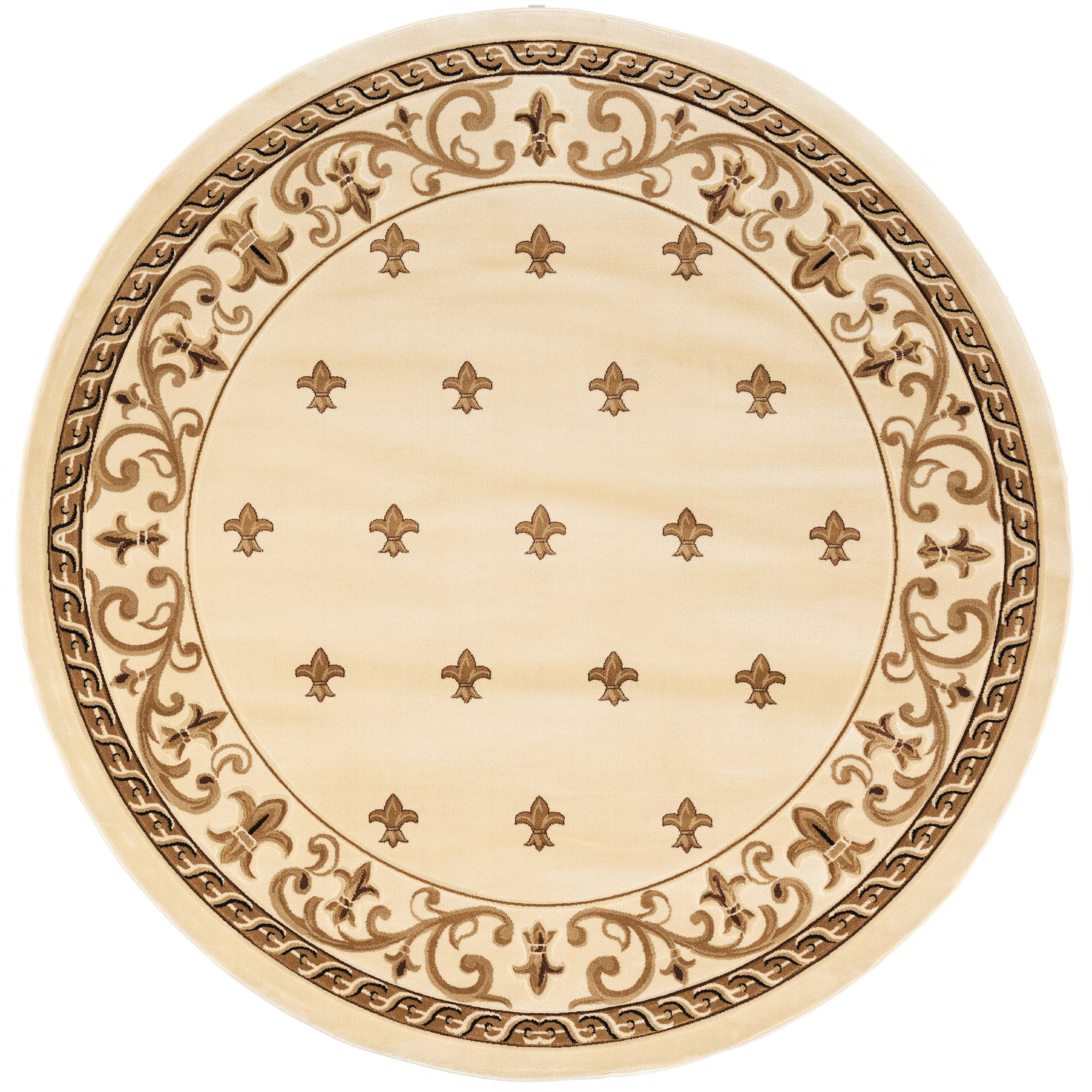 United Weavers Drachma Vesta Transitional Border Area Rug, Beige, 7'10" x 7'10"