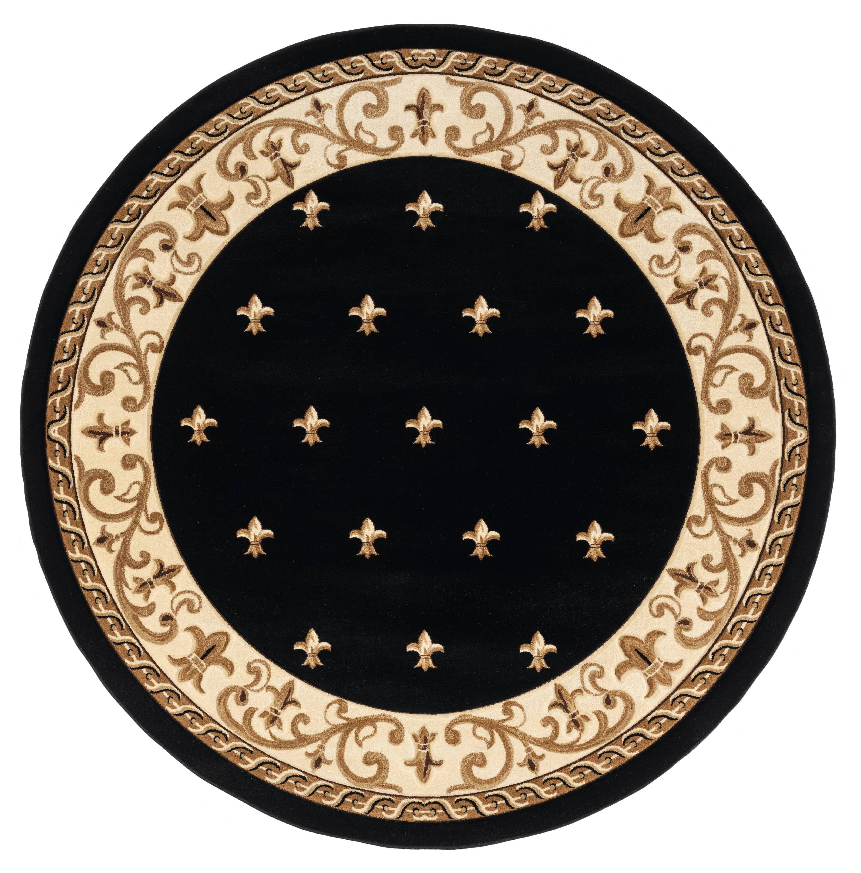 United Weavers Drachma Vesta Transitional Border Area Rug, Black, 7'10" x 7'10"