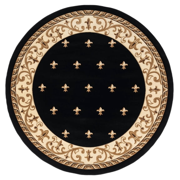 United Weavers Drachma Vesta Transitional Border Area Rug, Black, 7'10" x 7'10"