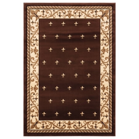 United Weavers Drachma Vesta Transitional Border Area Rug, Brown, 7'10" x 10'6"